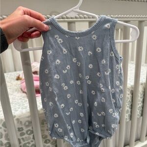 Rylee+Cru Bubble onesie in Blue Daisy